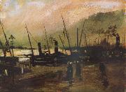 Vincent Van Gogh, Quayside wtih Ships in Antwerp (nn04)